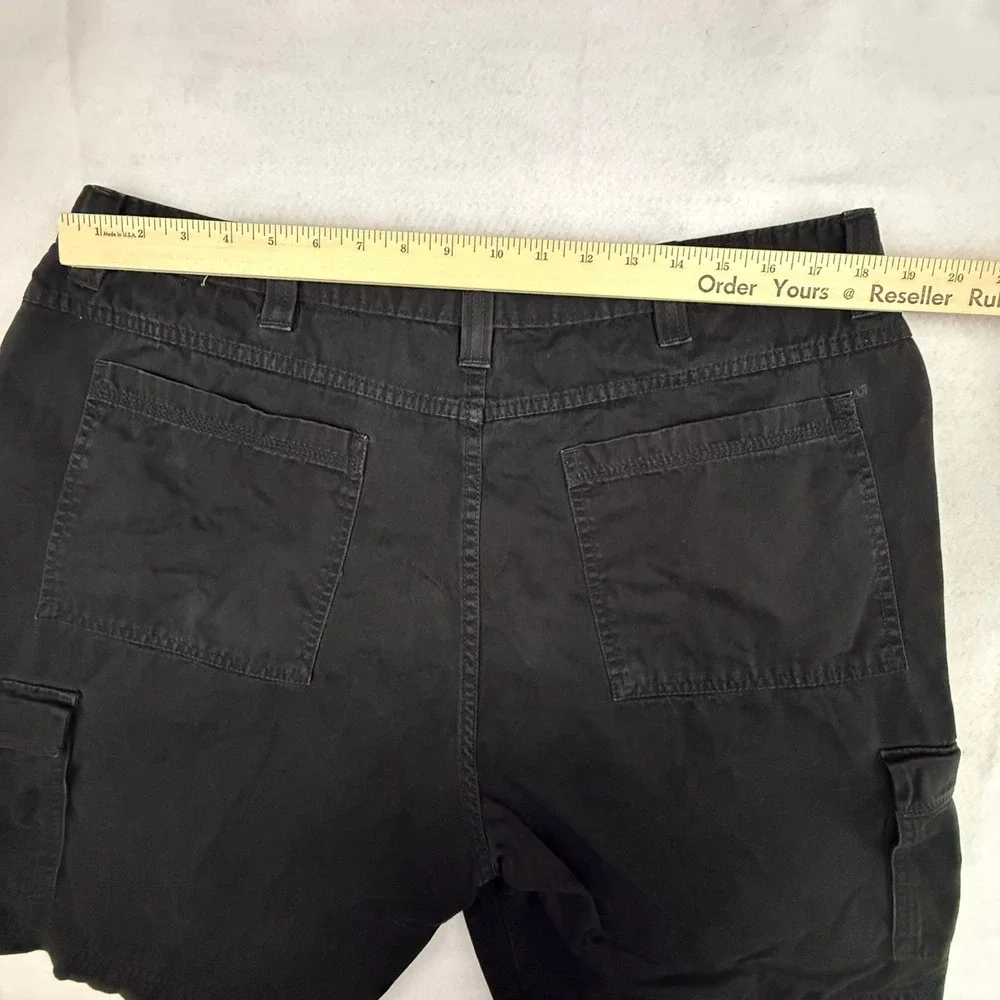 Wrangler Cargo Shorts Mens 40 Black Casual Outdoor Cotton Relaxed Fit